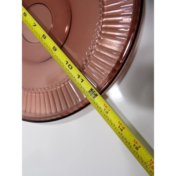 Purple Brown Glass Scalloped Decorative Serving Platter Cake Dessert Sandwiches - Picture 3 of 10